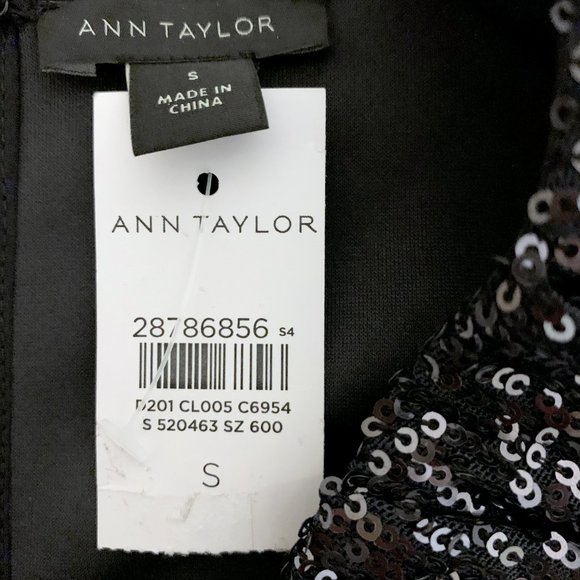 Ann Taylor Sequin Flutter Sleeve Top - Picture 4 of 8